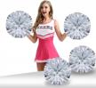 premium pack of 4 foil plastic metallic cheerleading pom poms for team 🎉 spirit and cheering - 12 inch, 80g - ideal for cheer sport, kids, and adults logo
