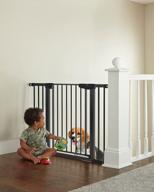 cumbor 29.5-46" auto close safety baby gate, extra tall & wide child gate for house stairs doorways - mom's choice awards winner, durable dog gate easy walk thru logo