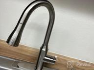 img 1 attached to Arofa Champagne Bronze Kitchen Faucet With Pull Out Sprayer: Upgrade Your Sink With A Single Handle Design And Golden Finish review by Frank Villanueva
