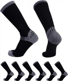 img 3 attached to Experience Ultimate Comfort On The Trail With EnerWear'S 4P Pack Men'S Merino Wool Cushion Crew Socks