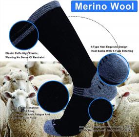 img 2 attached to Experience Ultimate Comfort On The Trail With EnerWear'S 4P Pack Men'S Merino Wool Cushion Crew Socks