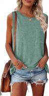 women's summer tank tops: tecrew sleeveless crew neck casual basic blouse logo