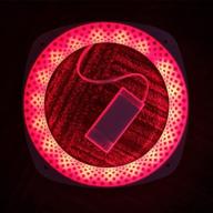 водонепроницаемые светодиодные кольцевые светильники cornhole board с литой этикеткой - набор из 2 штук, идеально подходит для ночных игр - blinngo cornhole lights логотип
