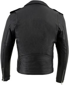 img 3 attached to Classic Police Style Black Leather Motorcycle Jacket for Men - Milwaukee Leather LKM1781 'The Legend'