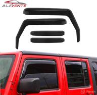 🚙 alavente jeep wrangler unlimited jk 2007-2018 4 door ventvisor side window deflectors (not for jl) logo