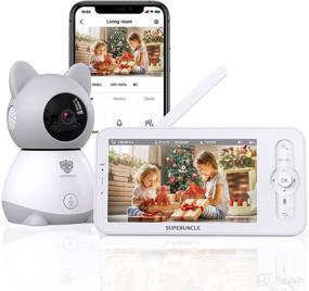 img 4 attached to 📷 1080P Digital Camera Baby Monitor by SUPERUNCLE – Infrared Night Vision, Humiture Sensor, Two-Way Audio, 2.4GHz Wireless Transmission, 1000ft Range, VOX Mode (White)