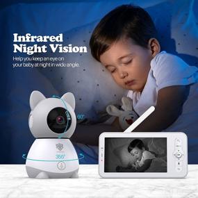 img 1 attached to 📷 1080P Digital Camera Baby Monitor by SUPERUNCLE – Infrared Night Vision, Humiture Sensor, Two-Way Audio, 2.4GHz Wireless Transmission, 1000ft Range, VOX Mode (White)