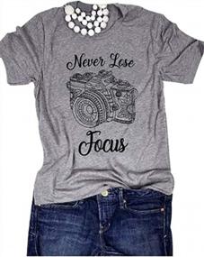 img 1 attached to Cute Camera Graphic Women'S T-Shirt Top With O-Neck And Short Sleeves: Stay Focused And Stylish