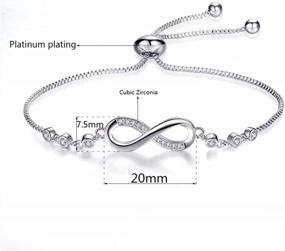 img 2 attached to ASHMITA Infinity Bracelet For Women - Adjustable Silver Everyday Jewelry With Fashionable Style