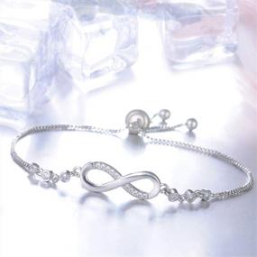 img 1 attached to ASHMITA Infinity Bracelet For Women - Adjustable Silver Everyday Jewelry With Fashionable Style