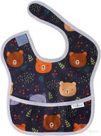 mom's choice: waterproof baby bibs for eating 6-24 months - eco-friendly stage 1-2 infant feeding bibs with catch-all pocket логотип