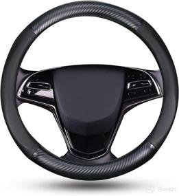 img 4 attached to Tioneger Steering Wheel Cover Breathable Interior Accessories