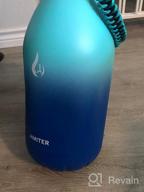 img 1 attached to 🚰 AMITER Stainless Steel Vacuum Insulated Water Bottle with Wide Mouth Straw Lid & Handle Lid - BPA Free, Leakproof Sport Water Jug Flask Thermos - Ideal for Travel, Gym, Hiking - Available in 22oz, 32oz, 40oz, 64oz, 128oz sizes review by Mac Quigley