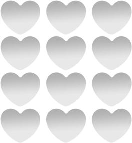 img 4 attached to 📱 SALEX 12 Pack Silver Heart Iron Discs - Strong Magnet Plates for Magnetic Mount, Wall & Air Vent Phone Holder, Craft. 3M Adhesive Backing, Steel Stickers Replacement Set