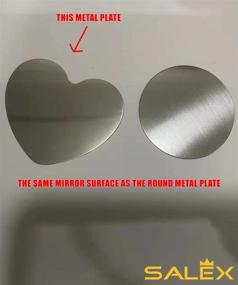 img 3 attached to 📱 SALEX 12 Pack Silver Heart Iron Discs - Strong Magnet Plates for Magnetic Mount, Wall & Air Vent Phone Holder, Craft. 3M Adhesive Backing, Steel Stickers Replacement Set