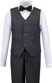 img 4 attached to Christmas Toddler Suits Dress Bowtie Boys' Clothing : Suits & Sport Coats