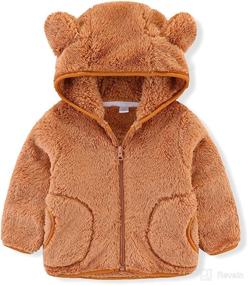 img 2 attached to iChunhua Baby Girls Bear Ears Fleece Jacket Sweatshirt Outwear - Long Sleeve for Optimal Warmth