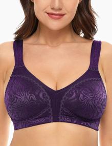 img 3 attached to Plus Size Women'S Comfort Minimizer Wire-Free Bra - Full Coverage, Non Padded