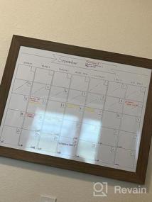 img 5 attached to Walnut Brown Magnetic Dry Erase Monthly Calendar In 23X29 With Frame By DesignOvation Beatrice