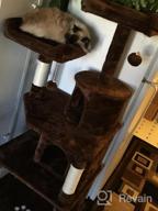 img 1 attached to 🐱 Ultimate Cat Playground: BEWISHOME Cat Tree with Scratching Posts, Condos, Perches, Balls, Hammock – Brown MMJ01Z review by John Douglas