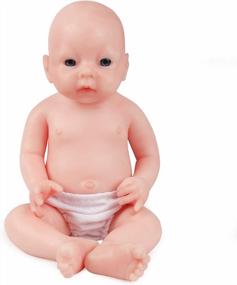 img 4 attached to Реалистичная силиконовая кукла Reborn Baby Doll Boy 19 дюймов для всего тела - не виниловый материал, вид новорожденного!