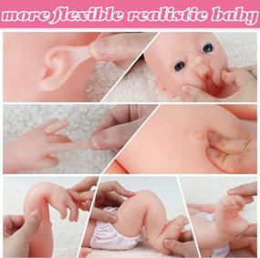img 2 attached to Реалистичная силиконовая кукла Reborn Baby Doll Boy 19 дюймов для всего тела - не виниловый материал, вид новорожденного!
