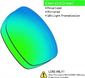 img 3 attached to Enhance Your Style with SmartVLT Emerald Replacement Jupiter Sunglasses