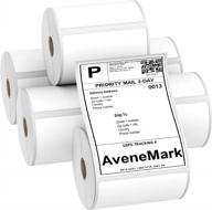 avenemark 4 "x 6" этикетка для прямой термопечати, совместимая с принтером zebra 2844 zp-450 zp-500 zp-505, rollo, munbyn - 6 рулонов, 250 этикеток в рулоне логотип