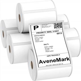 img 4 attached to AveneMark 4" X 6" Direct Thermal Shipping Label Compatible With Zebra 2844 ZP-450 ZP-500 ZP-505, Rollo, MUNBYN Printer - 6 Rolls, 250 Labels/Roll