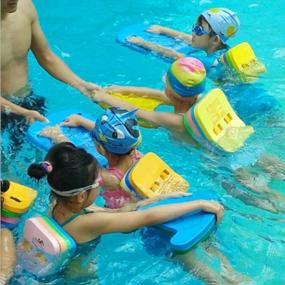 img 3 attached to Kids Swimming Beginner Foam Back Floating Board Kickboard Training Aid With Buckle Belt By Egoelife