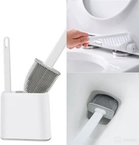 img 2 attached to 🚽 Gerylove Silicone Toilet Brush and Holder Set - Ultimate Cleaning Solution for a Spotless Toilet Bowl