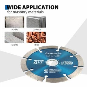 img 1 attached to Versatile Amoolo Diamond Saw Blade For Porcelain, Tile, Brick, Granite & Concrete - 4.5 Inches