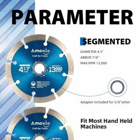 img 2 attached to Versatile Amoolo Diamond Saw Blade For Porcelain, Tile, Brick, Granite & Concrete - 4.5 Inches