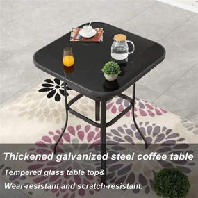 img 2 attached to Outdoor Elegance: PatioFestival Black Bistro Table With Glass Top - Ideal For High Top Dining