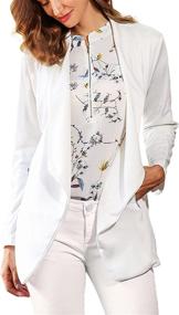 img 4 attached to ELESOL Womens Draped Asymmetric Business Women's Clothing : Suiting & Blazers