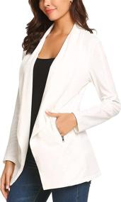 img 1 attached to ELESOL Womens Draped Asymmetric Business Women's Clothing : Suiting & Blazers