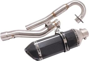 img 4 attached to 🏍️ YOSAYUSA Motocross Motorbike Full System Exhaust Slip On Muffler for Honda CRF150F CRF230F 2003-2013 (with Removable DB Killer)