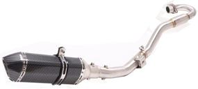 img 3 attached to 🏍️ YOSAYUSA Motocross Motorbike Full System Exhaust Slip On Muffler for Honda CRF150F CRF230F 2003-2013 (with Removable DB Killer)