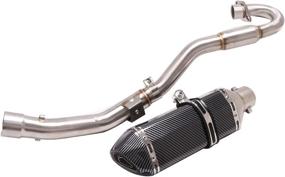 img 2 attached to 🏍️ YOSAYUSA Motocross Motorbike Full System Exhaust Slip On Muffler for Honda CRF150F CRF230F 2003-2013 (with Removable DB Killer)