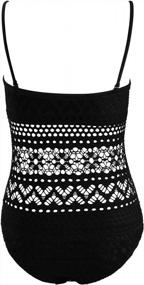 img 3 attached to Ayliss Crochet Lace One Piece Swimsuit With Halter Straps - Sexy And Stylish Bathing Suit For Women