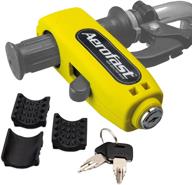 aerofast throttle motorcycle lock - heavy duty anti-theft handlebar lock in yellow for motorcycles, atvs, dirt bikes, and scooters logo
