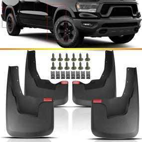 img 2 attached to High-quality Set of 4 Front and Rear Mud Flaps Splash Guards Mudguard Replacement for Ram 1500 2019-2021 with OEM Fender Flares