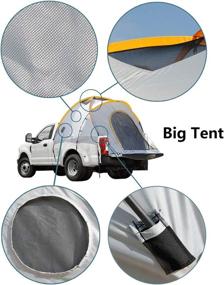 img 2 attached to 🏕️ Ultimate DRM Truck Bed Tent: Waterproof Pickup Camping Tent (5-8.2ft Bed) with Carrying Case - 3