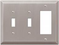 upgrade your home decor with amerelle 163ttrbn century double toggle/single rocker wallplate in brushed nickel logo