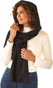 img 1 attached to Fleece Women's Hooded Wraparound Scarf: A Must-Have for Stylish Women's Accessories - Explore our Wide Range of Scarves & Wraps!