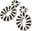 boho beauty: handmade statement raffia earrings for women - perfect bohemian gift! logo