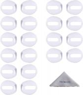 10 пар ультратонких мягких силиконовых противоскользящих ушных вкладышей для apple airpods 2 и 1 - wisdompro белого цвета логотип
