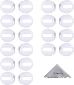 img 4 attached to 10 Pairs Ultra Thin Soft Silicone Anti-Slip Ear Tips For Apple AirPods 2 & 1 - Wisdompro White Color