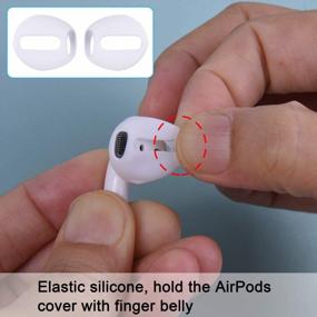 img 2 attached to 10 Pairs Ultra Thin Soft Silicone Anti-Slip Ear Tips For Apple AirPods 2 & 1 - Wisdompro White Color