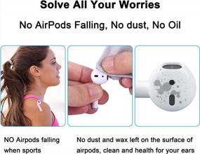 img 1 attached to 10 Pairs Ultra Thin Soft Silicone Anti-Slip Ear Tips For Apple AirPods 2 & 1 - Wisdompro White Color